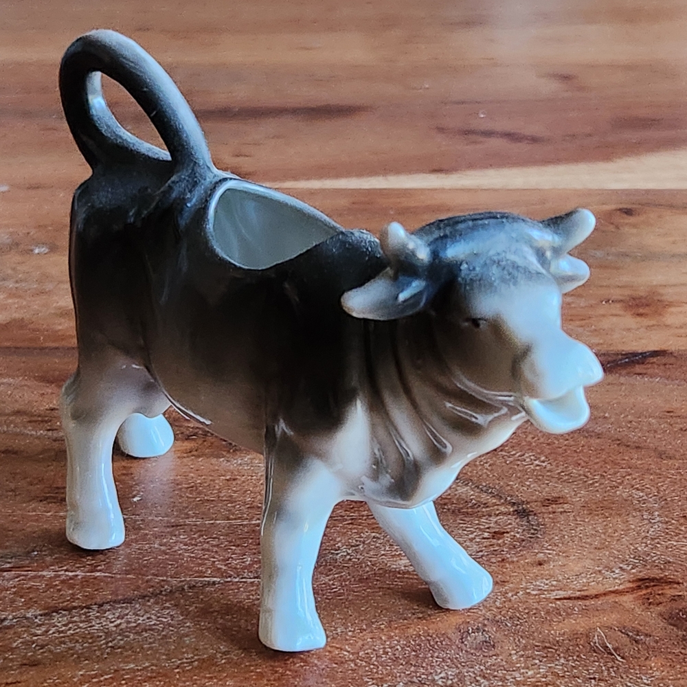Vintage Black and White Cow Creamer